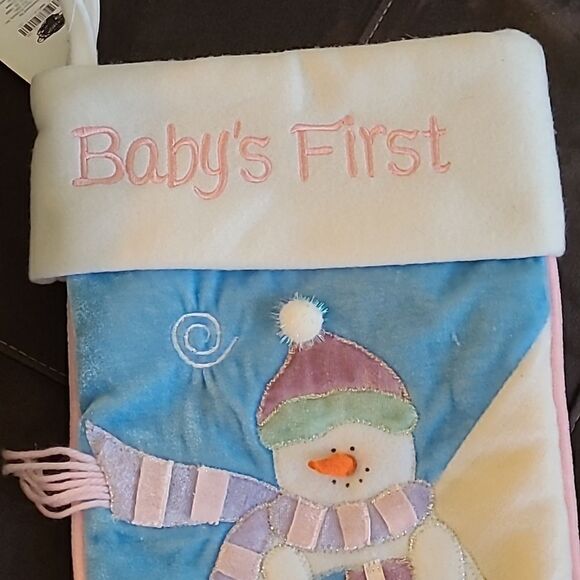 Happy Holidays Baby's First Christmas Stocking - Picture 6 of 9